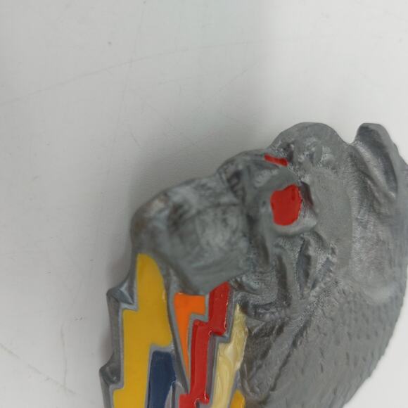 Biker Skull Eagle Lightning Bolt Belt Buckle Enamel Skeleton - Picture 7 of 11